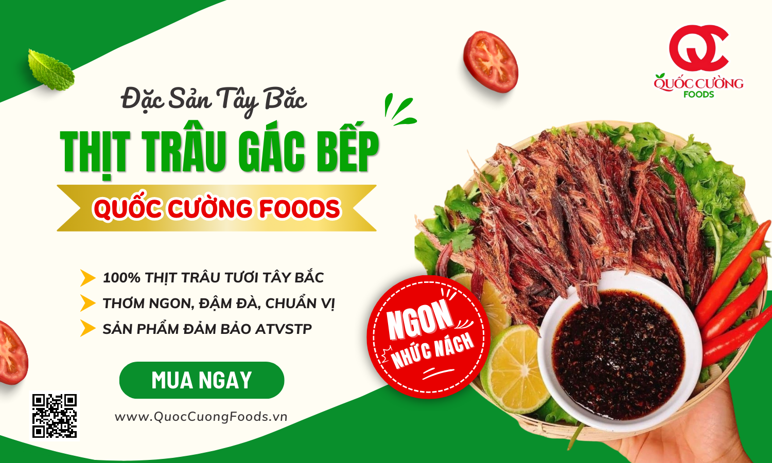 thịt trâu gác bếp