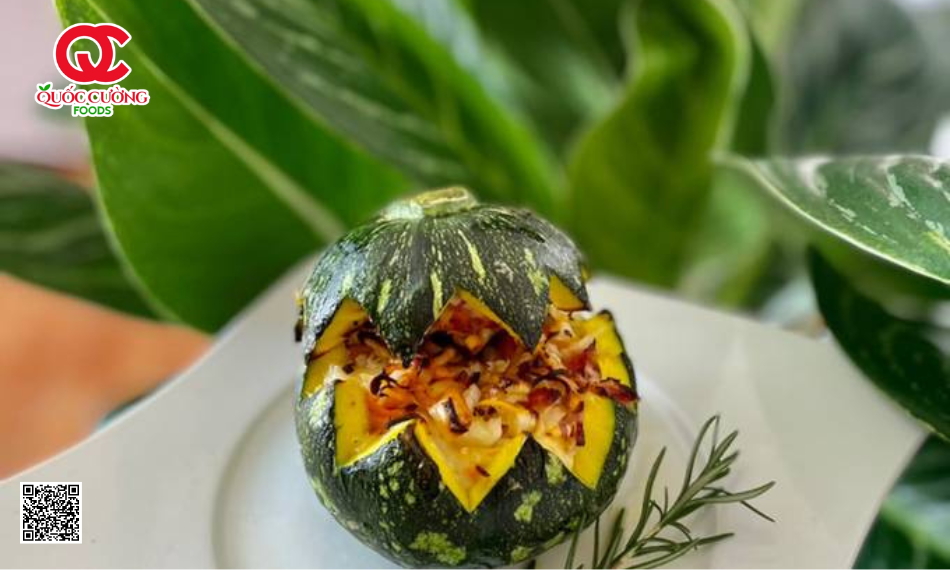 Bí Đỏ Non Nướng Phô Mai Và Thịt Xông Khói