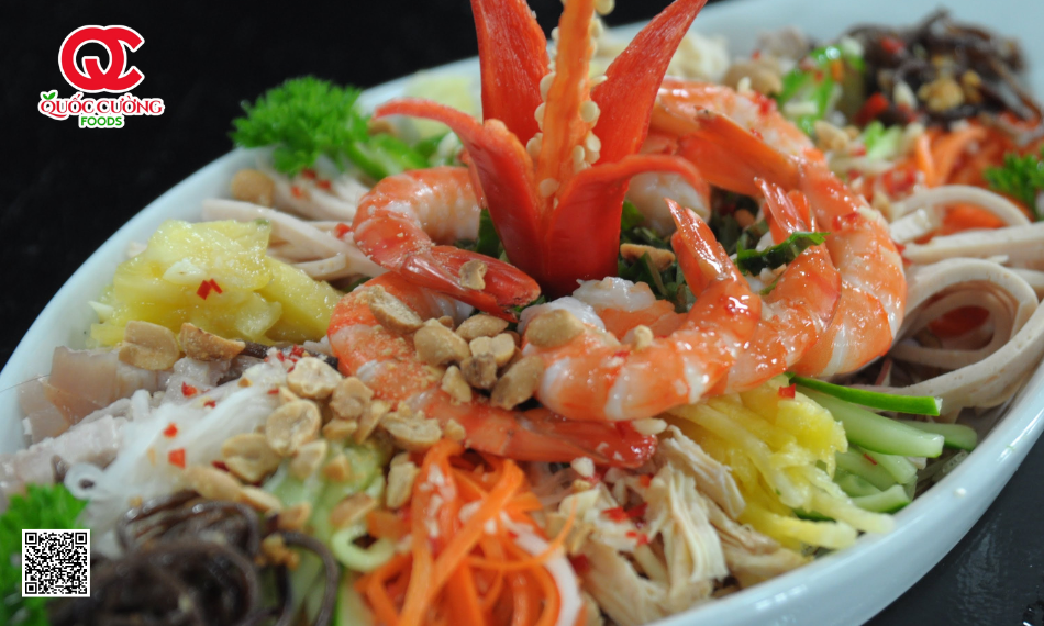 cách làm món gỏi (nộm) tôm giò lụa